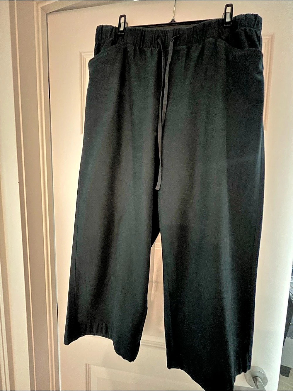 rag & bone Wide Leg Pants in Black Size Large Like New
